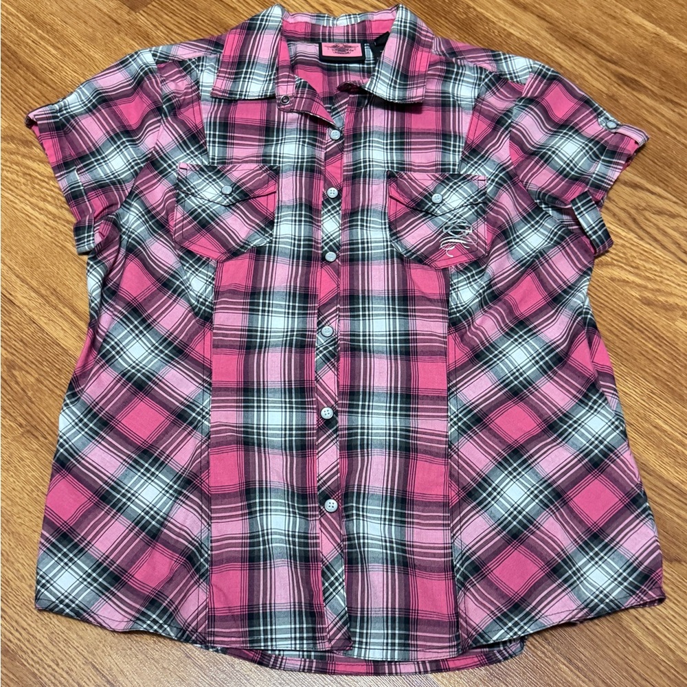 Harley Davidson Button Top Size L